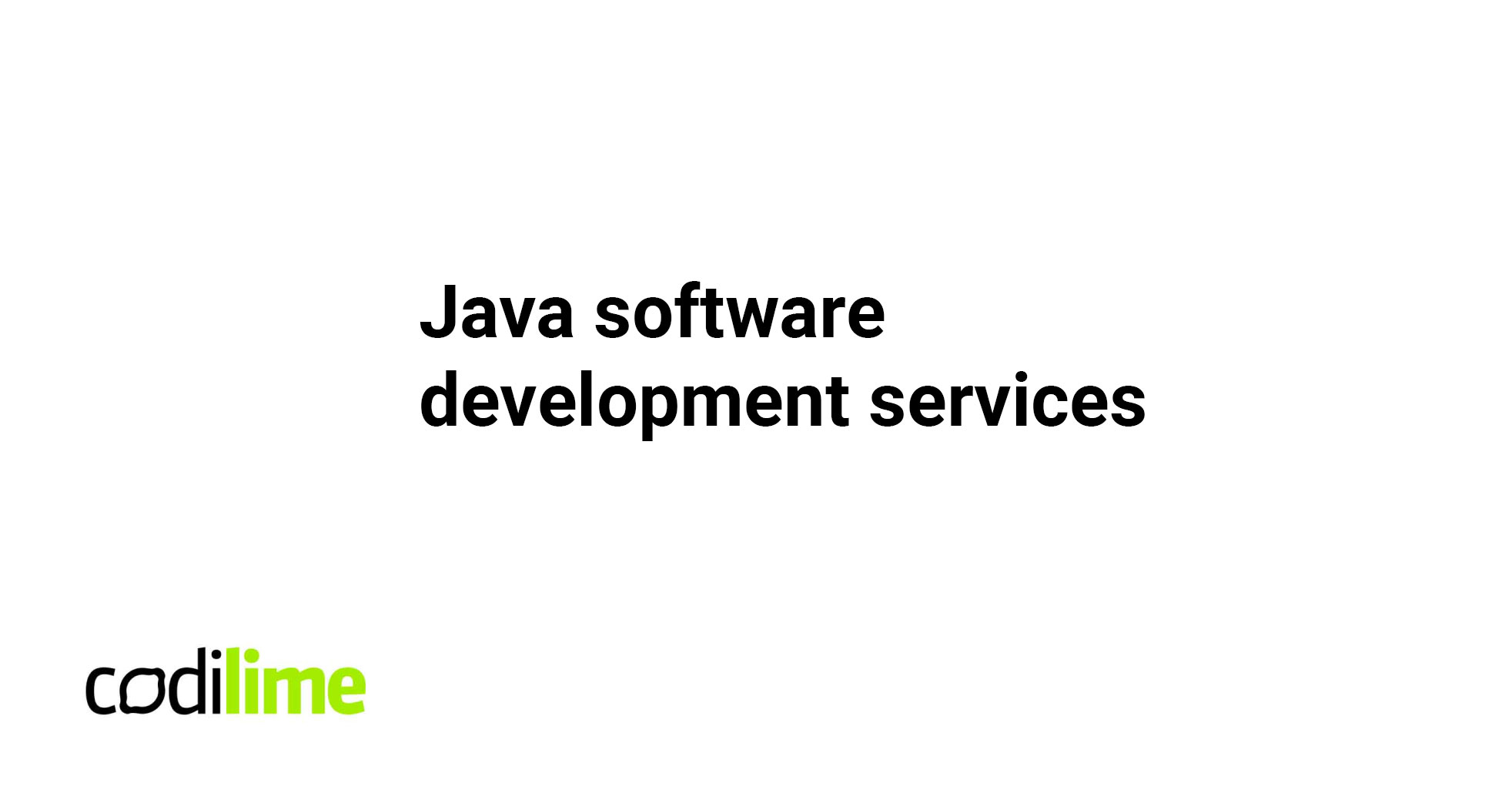 java software development services
